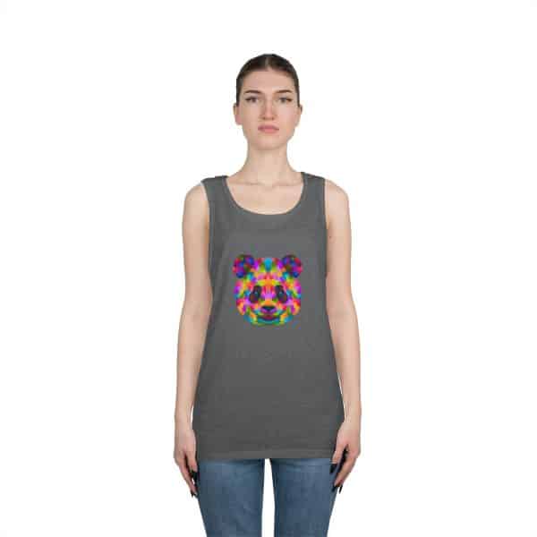 Colored Panda Unisex Heavy Cotton Tank Top - Image 23