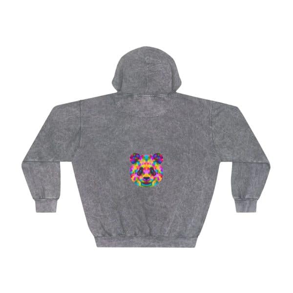 Colored Panda Unisex Mineral Wash Hoodie - Image 2