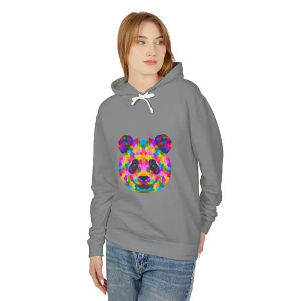 Colored Panda Unisex Lightweight Hooded Sweatshirt - Image 31