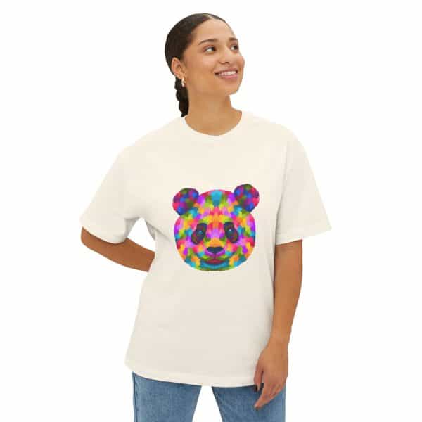 Colored Panda Unisex Oversized Boxy Tee - Image 15