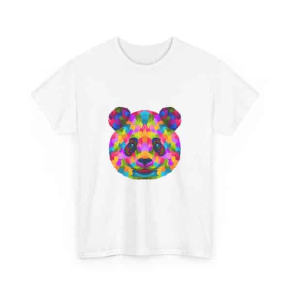 Colored Panda Unisex Heavy Cotton Tee - Image 3