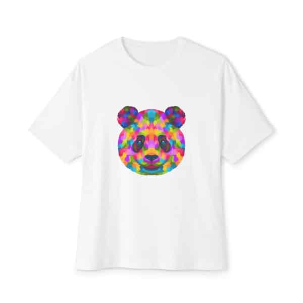 Colored Panda Unisex Oversized Boxy Tee