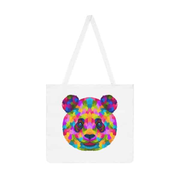 Colored Panda Shoulder Tote Bag (AOP) - Image 2