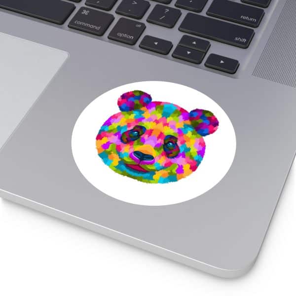 Colored Panda Round Vinyl Stickers - Image 12