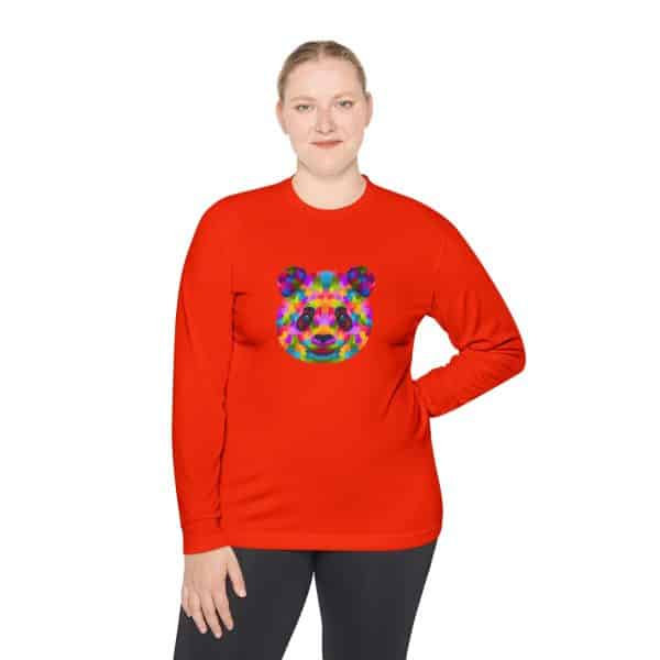 Colored Panda Unisex Lightweight Long Sleeve Tee - Image 32