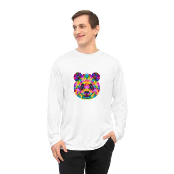 Colored Panda Unisex Performance Long Sleeve Shirt - Image 4