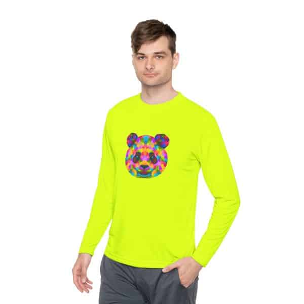 Colored Panda Unisex Lightweight Long Sleeve Tee - Image 39