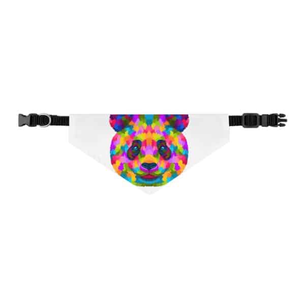 Colored Panda Pet Bandana Collar - Image 6