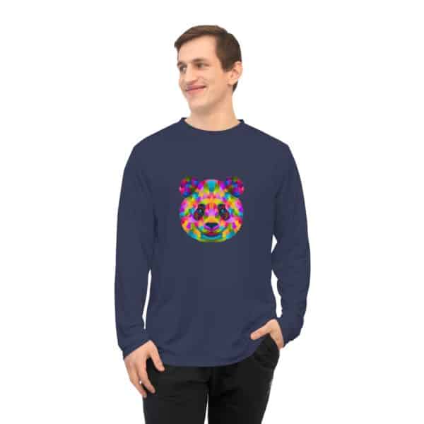 Colored Panda Unisex Performance Long Sleeve Shirt - Image 16