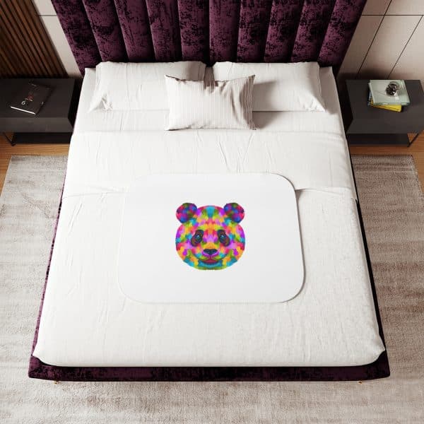 Colored Panda Sherpa Blanket, Two Colors - Image 8