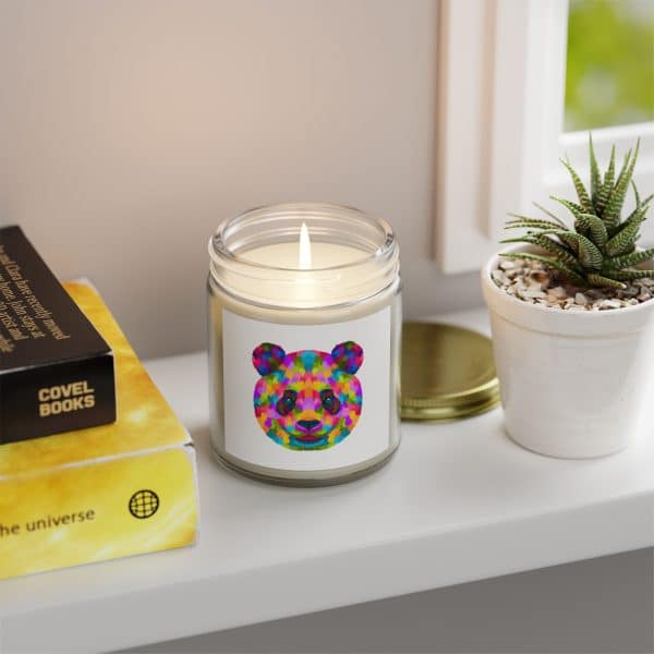 Colored Panda Scented Candles, Coconut Apricot Wax (4oz, 9oz) - Image 47