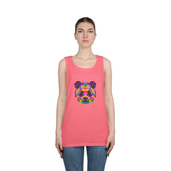 Colored Panda Unisex Heavy Cotton Tank Top - Image 39