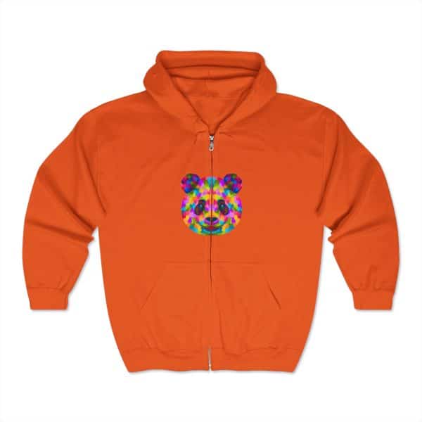 Colored Panda Unisex Heavy Blend™ Full Zip Hooded Sweatshirt - Image 9