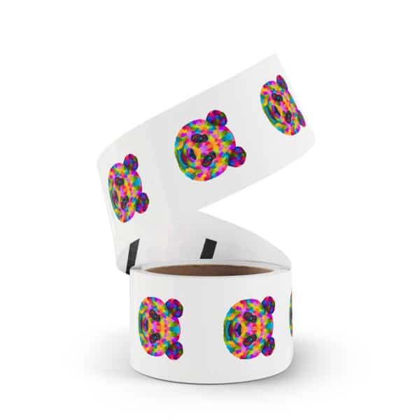 Colored Panda Round Sticker Label Rolls - Image 15