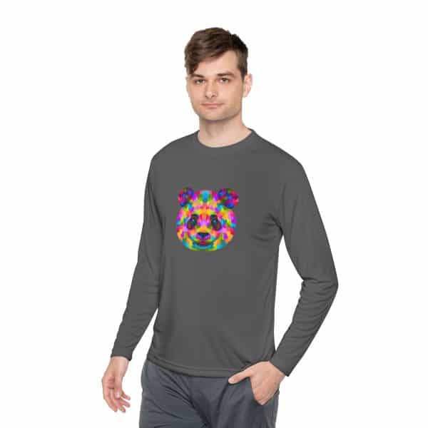 Colored Panda Unisex Lightweight Long Sleeve Tee - Image 15