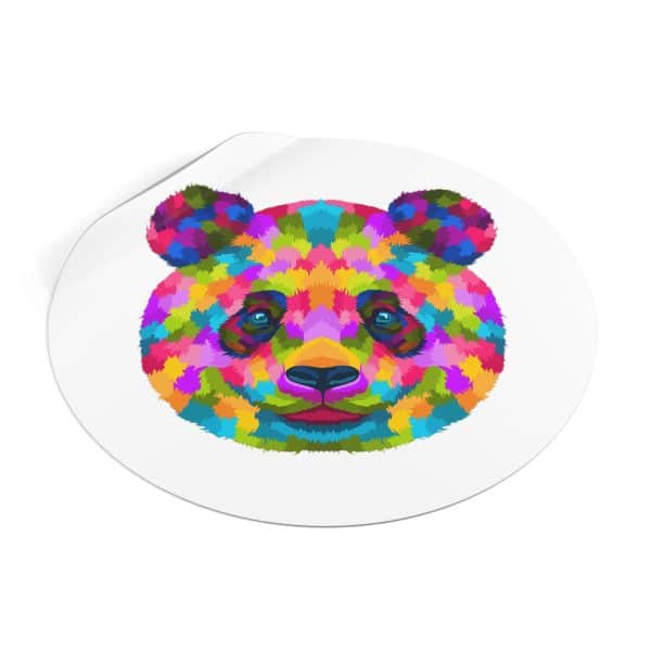 Colored Panda Round Vinyl Stickers - Image 10