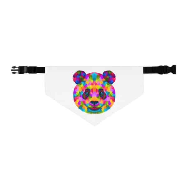 Colored Panda Pet Bandana Collar