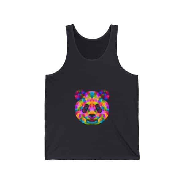 Colored Panda Unisex Jersey Tank - Image 5