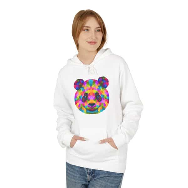 Colored Panda Unisex Midweight Softstyle Fleece Hoodie - Image 3