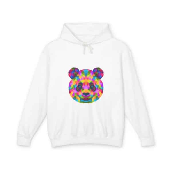 Colored Panda Unisex Lightweight Hooded Sweatshirt - Image 5