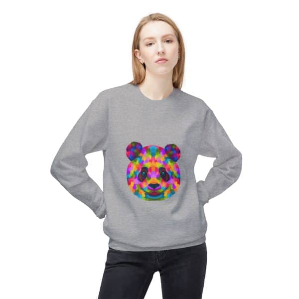 Colored Panda Unisex Midweight Softstyle Fleece Crewneck Sweatshirt - Image 19