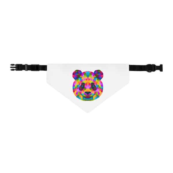 Colored Panda Pet Bandana Collar - Image 3