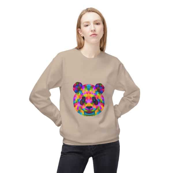 Colored Panda Unisex Midweight Softstyle Fleece Crewneck Sweatshirt - Image 15