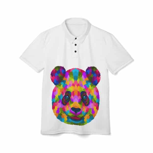 Colored Panda Unisex Polo Shirt (AOP) - Image 4