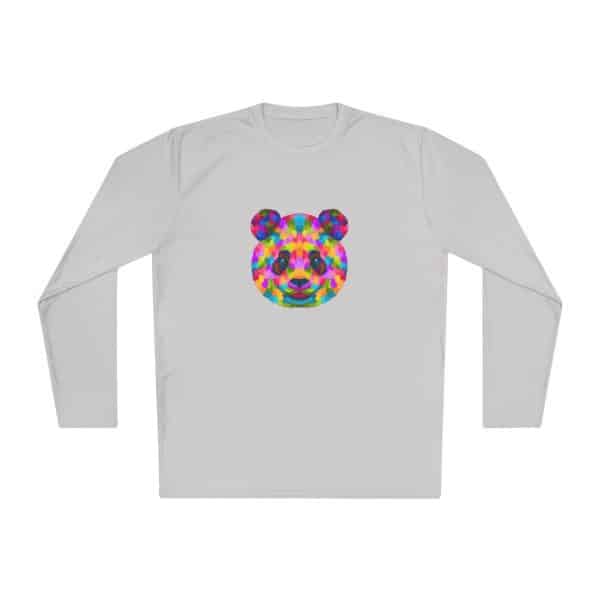 Colored Panda Unisex Lightweight Long Sleeve Tee - Image 5