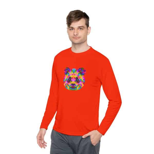 Colored Panda Unisex Lightweight Long Sleeve Tee - Image 31