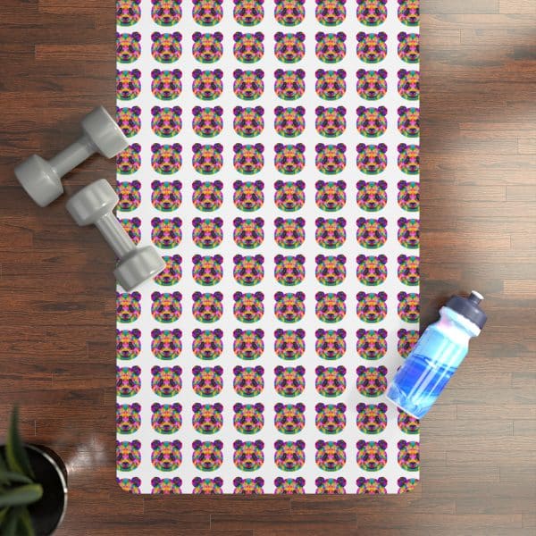 Colored Panda Rubber Yoga Mat - Image 4