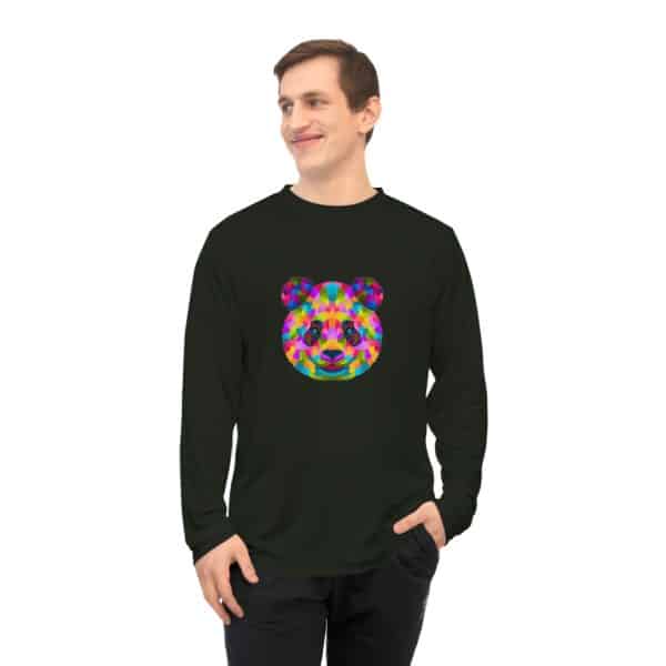 Colored Panda Unisex Performance Long Sleeve Shirt - Image 8