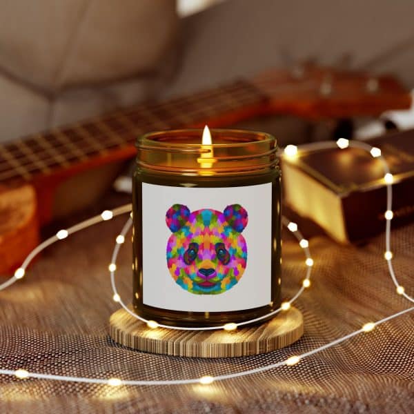 Colored Panda Scented Candles, Coconut Apricot Wax (4oz, 9oz) - Image 132