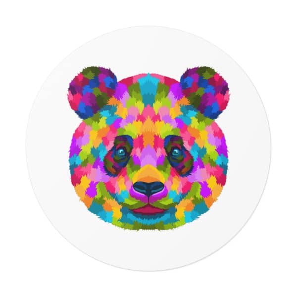 Colored Panda Round Vinyl Stickers - Image 17