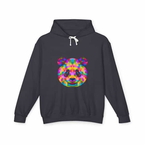 Colored Panda Unisex Lightweight Hooded Sweatshirt - Image 37