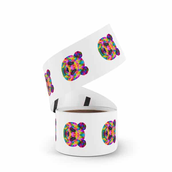 Colored Panda Round Sticker Label Rolls - Image 11