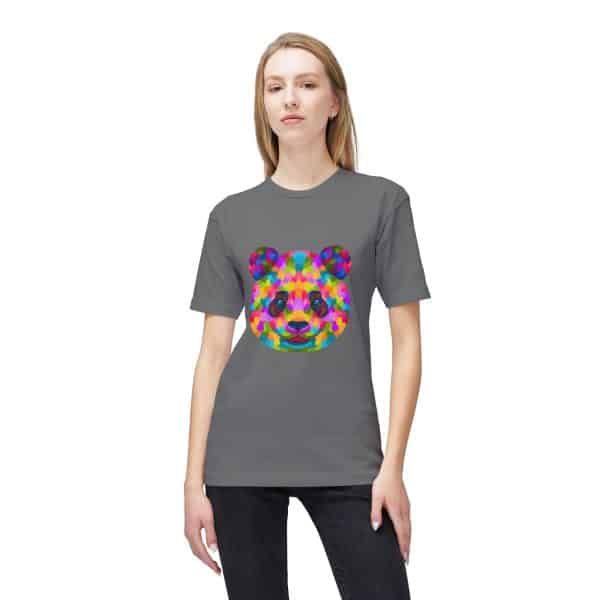 Colored Panda Unisex Midweight T-shirt, Made in US - Image 7