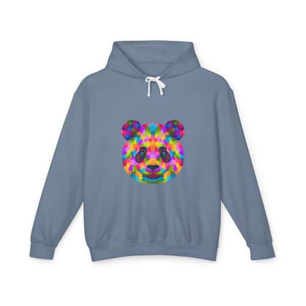 Colored Panda Unisex Lightweight Hooded Sweatshirt - Image 33