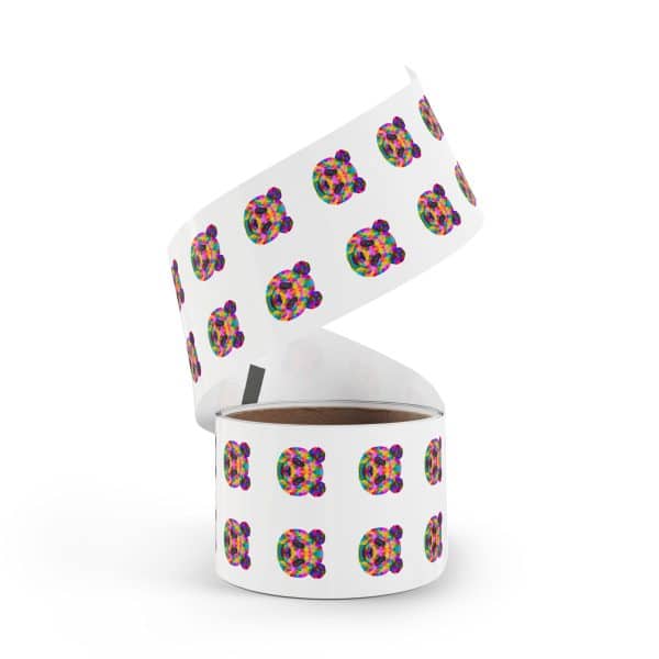 Colored Panda Round Sticker Label Rolls - Image 7