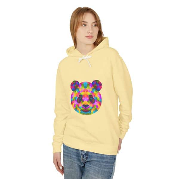 Colored Panda Unisex Lightweight Hooded Sweatshirt - Image 27