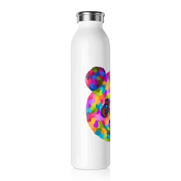 Colored Panda Slim Water Bottle - Image 2