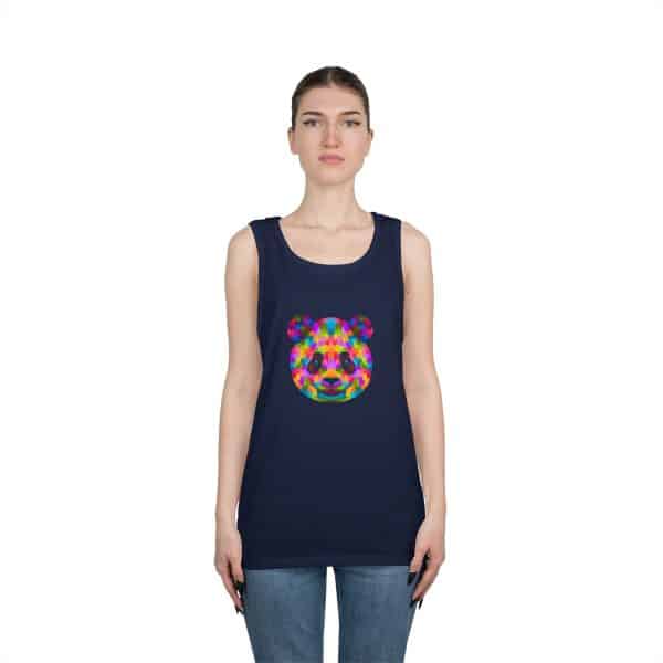 Colored Panda Unisex Heavy Cotton Tank Top - Image 31