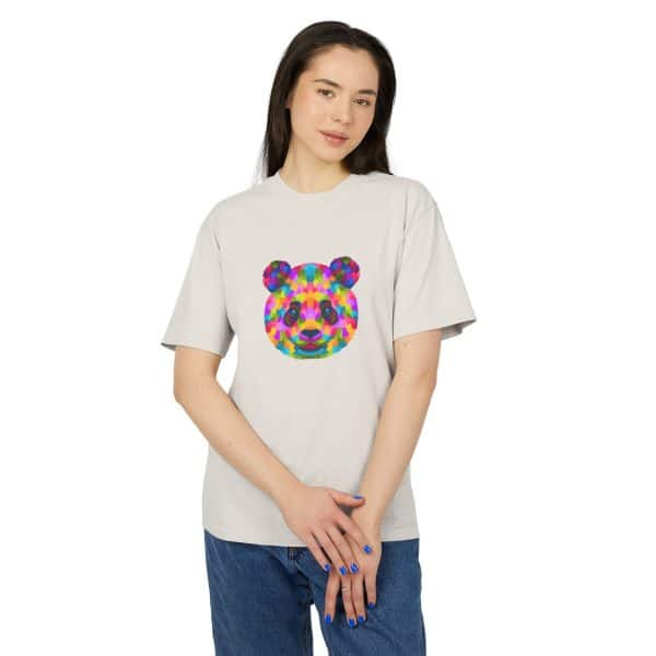 Colored Panda Unisex Heavy Faded Tee - Image 3