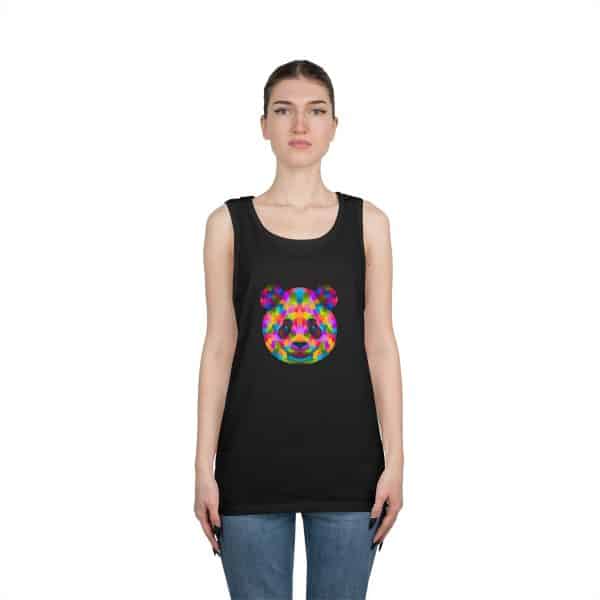 Colored Panda Unisex Heavy Cotton Tank Top - Image 7