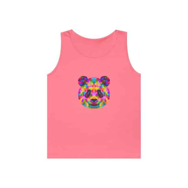 Colored Panda Unisex Heavy Cotton Tank Top - Image 37