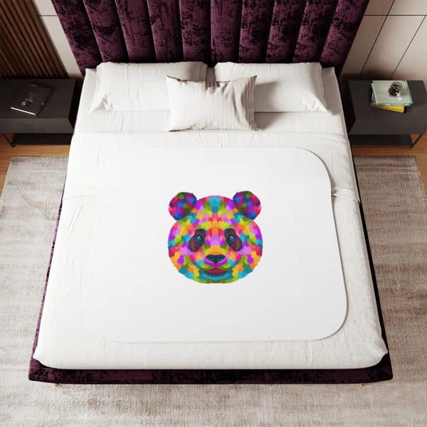 Colored Panda Sherpa Blanket, Two Colors - Image 16