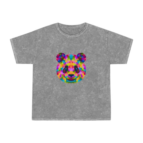 Colored Panda Unisex Mineral Wash T-Shirt