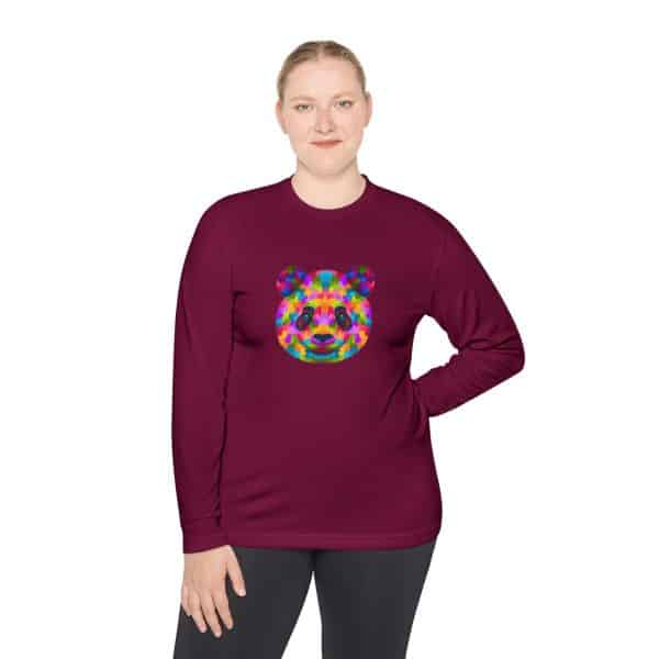 Colored Panda Unisex Lightweight Long Sleeve Tee - Image 52