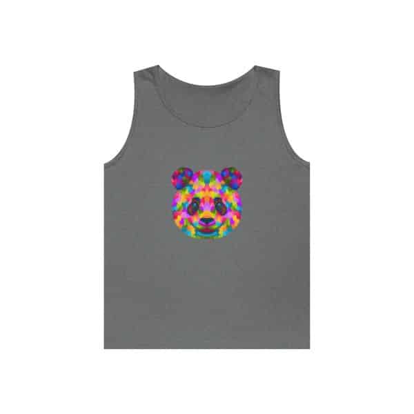 Colored Panda Unisex Heavy Cotton Tank Top - Image 21