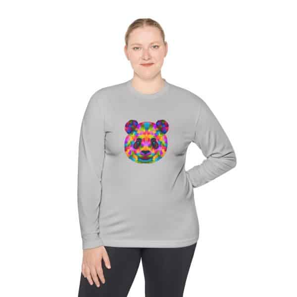 Colored Panda Unisex Lightweight Long Sleeve Tee - Image 8